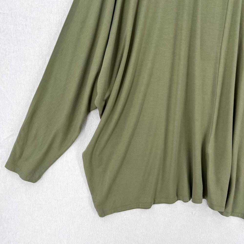 UNIVERSAL STANDARD liquid Jersey Crew Neck Dolman Top Womens XS Oil Green Casual - Picture 7 of 16